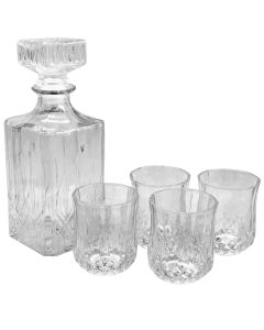 Gibson Home Jewelite 5 Piece Glass Decanter Set