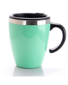 Mr Coffee Neiva 15 oz Stainless Steel Travel Cup with Lid in Turquoise