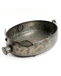 Urban Market Life on the Farm 20.5 Inch Oval Antique Silver Figural Pig Serving Tray