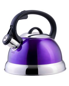 Mr. Coffee Flintshire 1.75 Quart Whistling Stovetop Tea Kettle in Purple