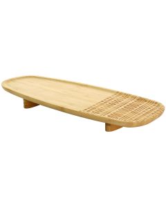 Gibson Home 17.7 Inch Sadler Narrow Wooden Serving Tray