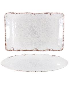 Laurie Gates Mauna 2 Piece Melamine Serving Tray Set in White