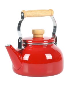 Mr. Coffee Quentin 1.5 Quart Tea Kettle With Fold Down Handle in Red