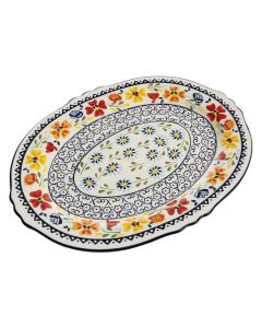 Gibson Elite Luxembourg 14 Inch Oval Stoneware Serving Platter