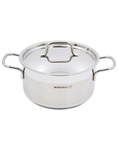 Korkmaz Alfa 2 Piece 2.5 Liter Stainless Steel Casserole Dish with Lid