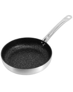 Korkmaz Gastro 9.5 Inch Proline Professional Series Tava and Frypan in Brushed Silver