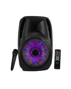 beFree Sound 15 Inch Bluetooth Tailgate Speaker with Sound/Volume Reactive Lights