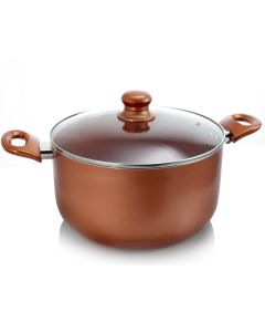 Better Chef 4 Qt. Copper Colored Ceramic Coated Dutchoven with glass lid