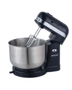 Brentwood 5 Speed Stand Mixer with 3.5 Quart Stainless Steel Mixing Bowl in Black