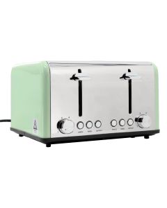 Redmond 4-Slice Extra Wide Slot 1650W Stainless Steel Toaster in Moss Green