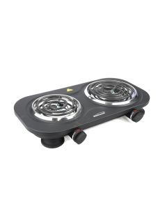 Brentwood Electric 1500W Double Burner - Black