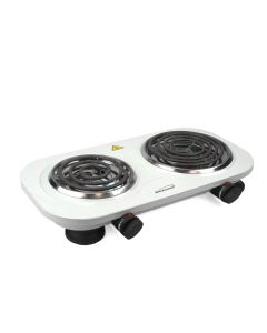 Brentwood Electric 1500W Double Burner - White